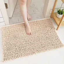 Впитывающий Коврик для ванной комнаты из синели, нескользящий коврик для душа, мохнатый плюшевый ковер