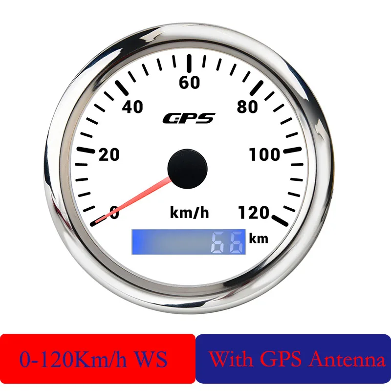 85MM GPS Speedometer For Motorcycle Marine Boat Color Backlight 30~ 200  Km/h Boat Car Truck Speed Gauge Meter With GPS Antenna AliExpress