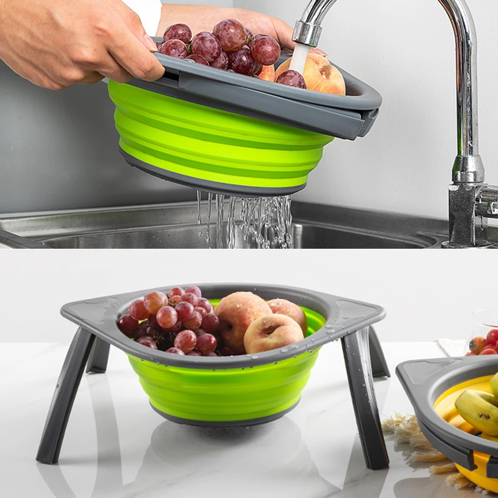Портативное складное ведро многофункциональное хранилище корзина для фруктов