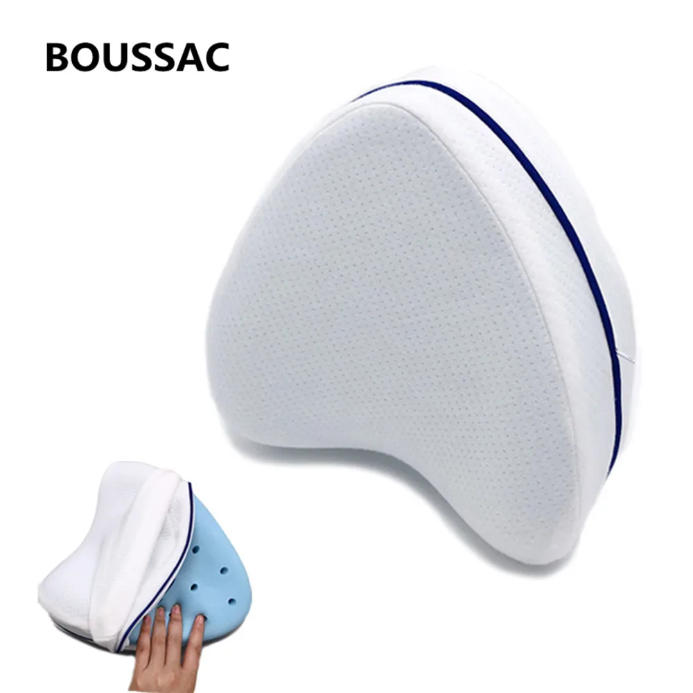 Almohada de espuma de memoria ortopédica para embarazo, cojín ortopédico para rodilla, cuña para pies, alivio lateral, cojín de soporte para tumbarse, dolor de piernas y cadera