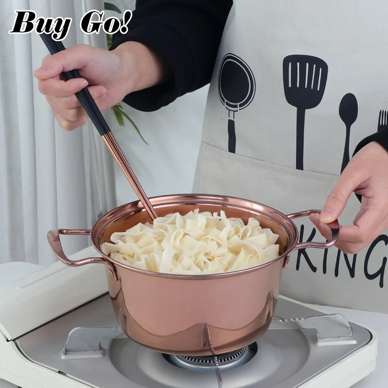 Stainless Steel Covered Small Cooking Pot Instant Noodle Pan - Temu