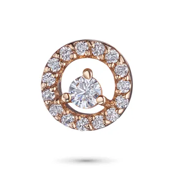 

Pendant in red gold with diamonds
