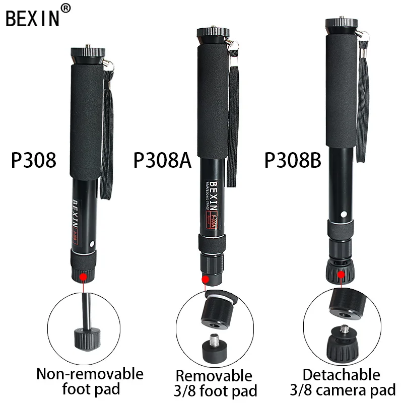  BEXIN Tripod monopod camera stand stick monopod dslr portable lightweight camera monopod video supp