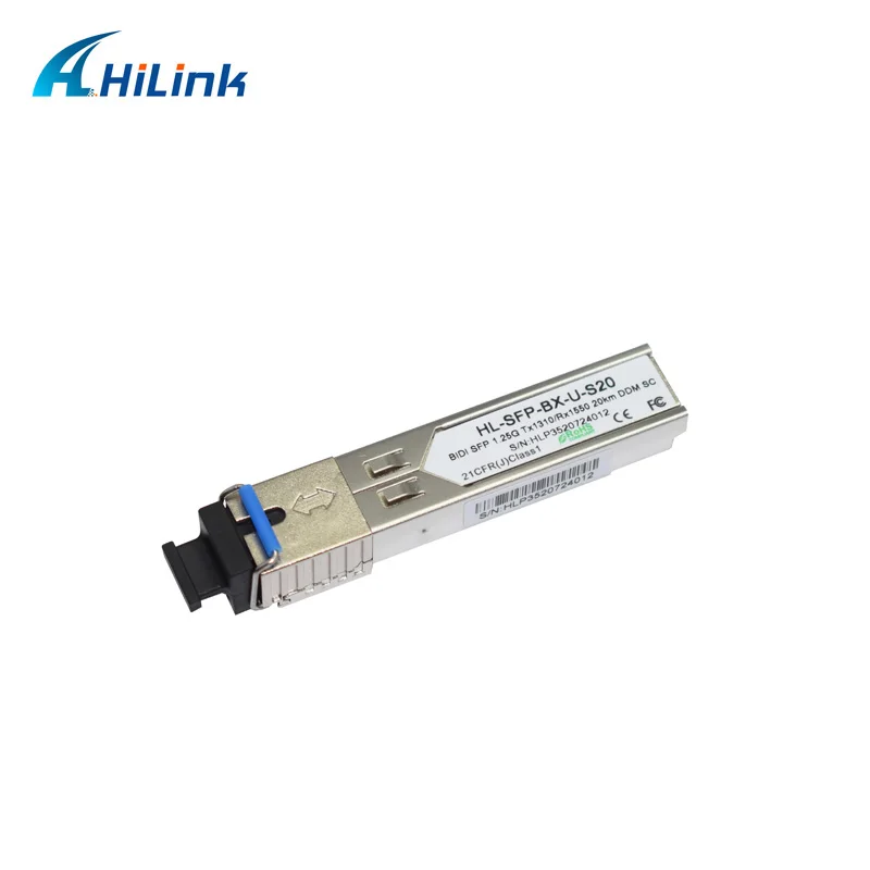 Free Shipping! 1G 1000BASE Single Fiber LC/SC BiDi 1.25G Tx1310nm/Rx1550nm 20km WDM SFP with DDM/DOM Function | Мобильные телефоны