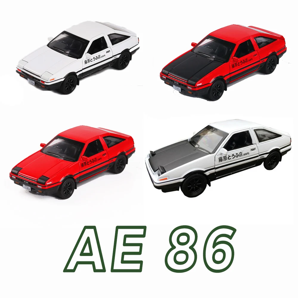 1:32 Бесплатная доставка модель автомобиля Toyota Trueno AE86 из литого сплава Игрушечная