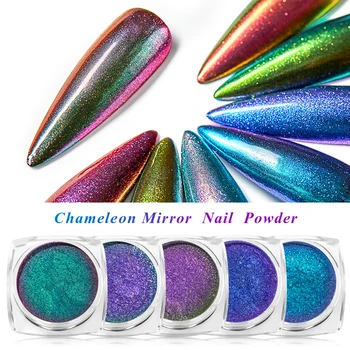 

Mtssii 1BOX Aluminum Nail Flakes Sequins Powder Magic Mirror Glitters Gold Silver Red Colors Irregular Pigment Nail Decoration