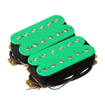 

Yibuy Green Plastic Metal Electric Guitar Pickup Double Coil HBBA-GD-TBN