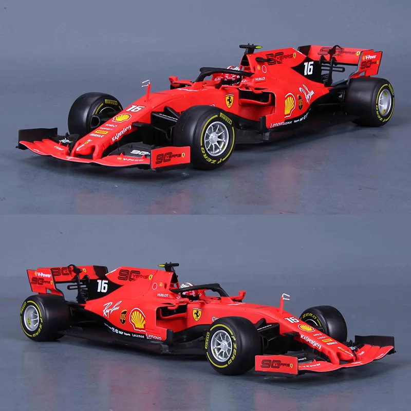 Beste Burago 118 Schaal Simulatie Legering model auto Speelgoed Ferrari F1 2019 SF90 Formule Een Diecast Metal Model speelgoed Kimi Raikkonen