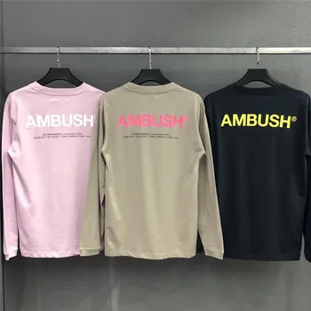 

19FW Latest Hip hop AMBUSH Long sleeve Men Women T-shirts Streetwear Summer AMBUSH Pullover tees 3 Color