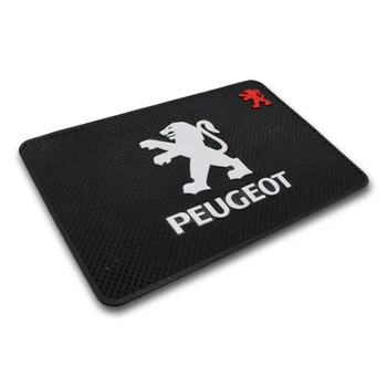 

Car Logo Anti Slip Pad Phone Holder Non-Slip Mat Non slip Mats For Peugeot 206 207 307 3008 2008 308 408 301 208 Auto accessorie