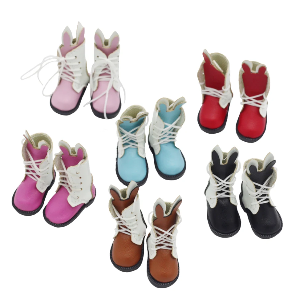 Doll Shoes Doll Accessories Fashion Cute BJD Doll cartoon Shoes for 1/6 Blyth Joint dolls 1/8 BJD doll Mini Doll Shoes for baby Christmas Gift toys