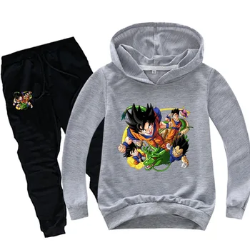 

Z&Y 2-16 Spring Anime Dragon Ball Boys Clothing Sets Autumn Casual Teenagers Long Sleeve Sweatshirt + Pant 2pcs Sport Suits Kids