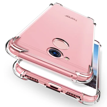 

1000pcs Air Cushion Corner Cover For Huawei Honor 30 Pro 30S V30 20 20S X10 9X Play 4T 3 3E Soft TPU Clear Shockproof Case