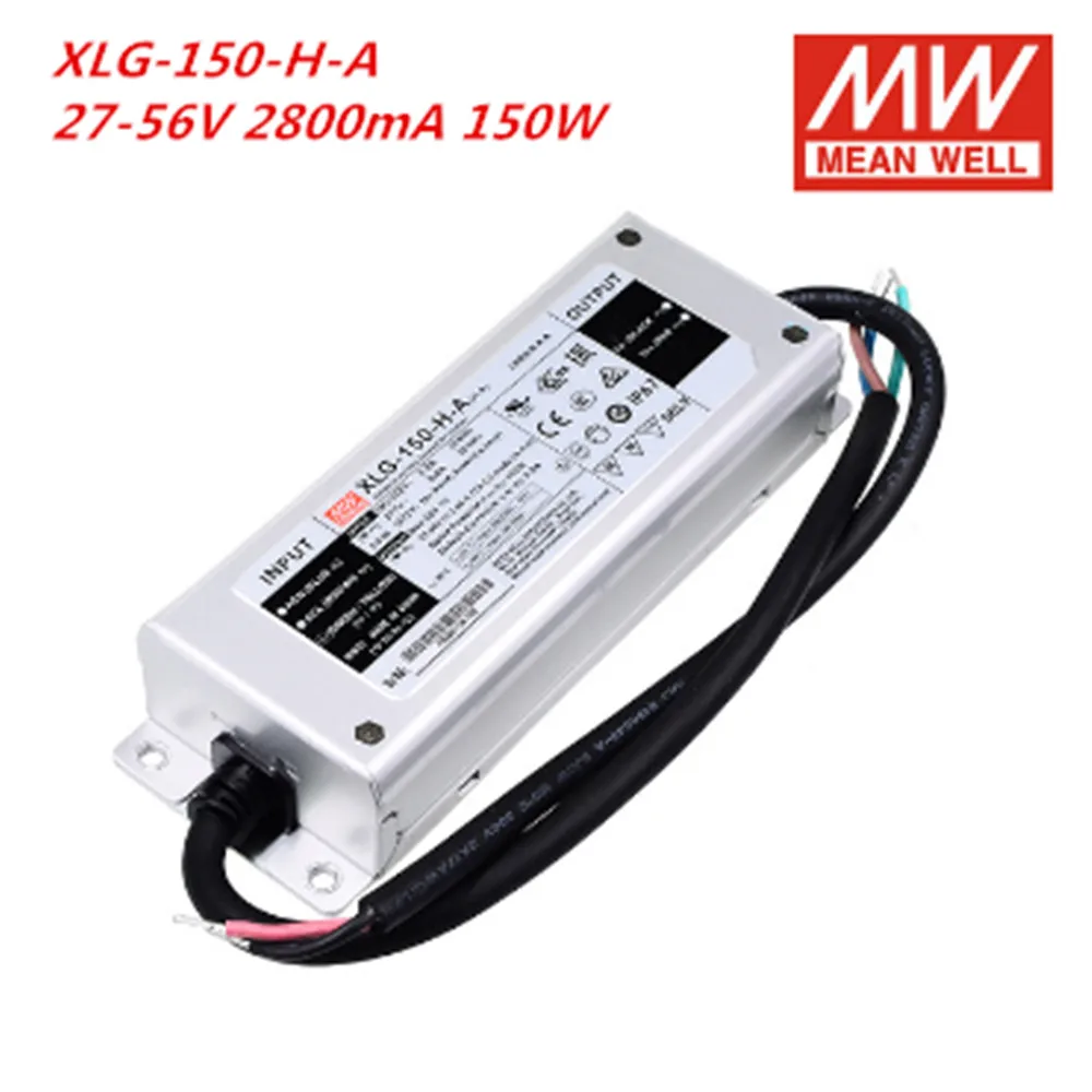 MEAN WELL XLG-150-H-AB 27-56V 2800mA 150W Meanwell power Supply adjustable IP67 constant LED Driver PFC 3 in 1 Dimming | Лампы и