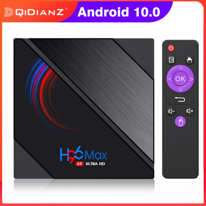 Приставка Смарт-ТВ H96MAX H616 Android 10 ЦП 6K умная ТВ-приставка 2 4 ГГц и фото поддержка Wi-Fi