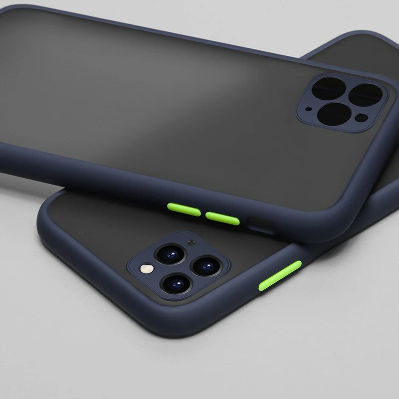 Защитный чехол для телефона для камеры для IPhone 11 Pro Max, силиконовый чехол на заднюю панель для Apple IPhone 11 Pro Max, Силиконовый противоударный чехол - Цвет: Blue