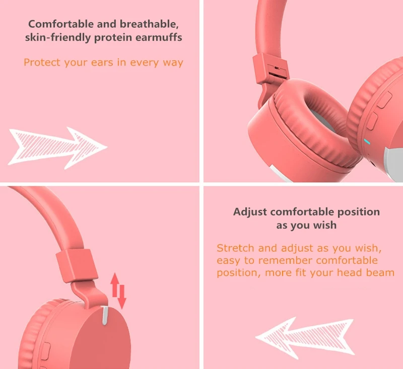 Горячие дети Bluetooth гарнитура Беспроводные Складные стерео наушники используется для игр, прослушивания музыки, прослушивания занятий