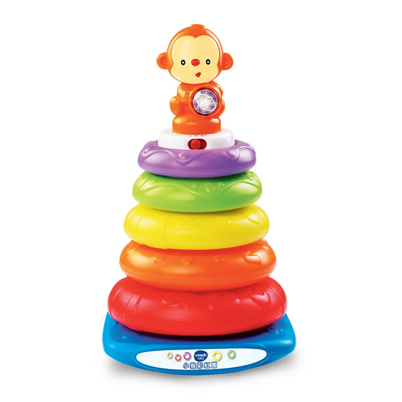 VTech Vtech маленькая обезьянка Радужное Кольцо Стек-ап кольцо детское музыкальное Раннее детство просвещение образовательный игрушка 6 месяцев
