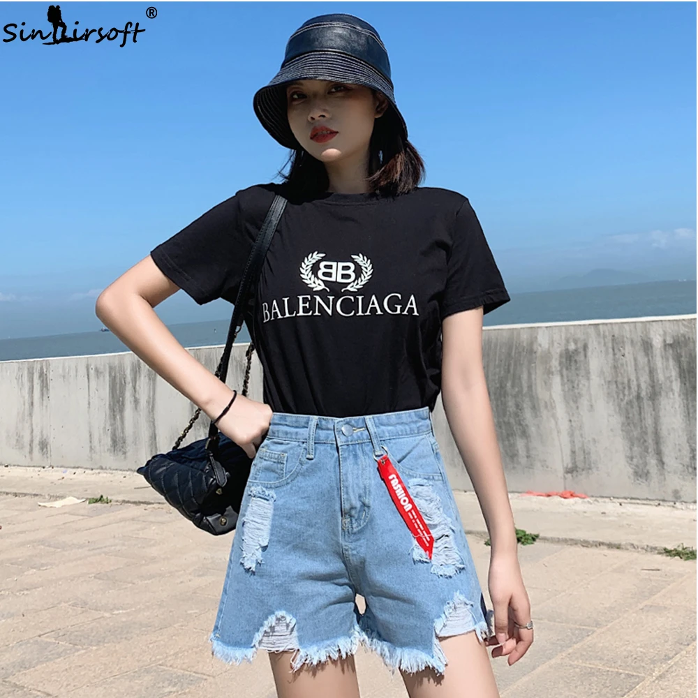 

New Casual Summer Fashion Hot Sale Sexy Denim Women Shorts High Waist Leg-openings Plus Size Mujer Short Jeans