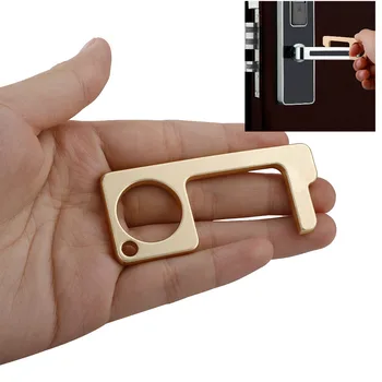 

1pc anti microbial Edc Door Opener no touch key Portable Elevator Tool hygiene Contactless Door Handle Key clean key