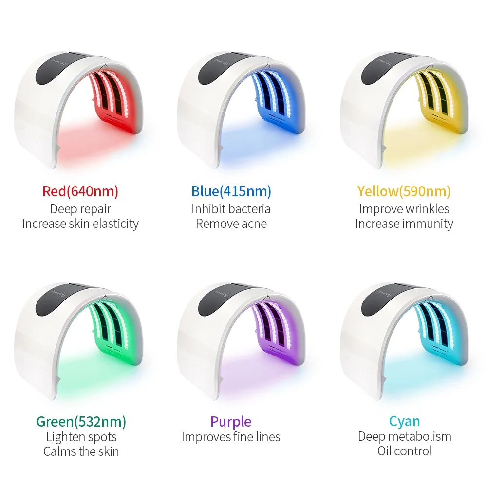 US $104.65 6 Colors PDT Led Mask Facial Light Therapy Skin Rejuvenation Device Spa Acne Remover AntiWrinkle Beauty Salon Face Mask