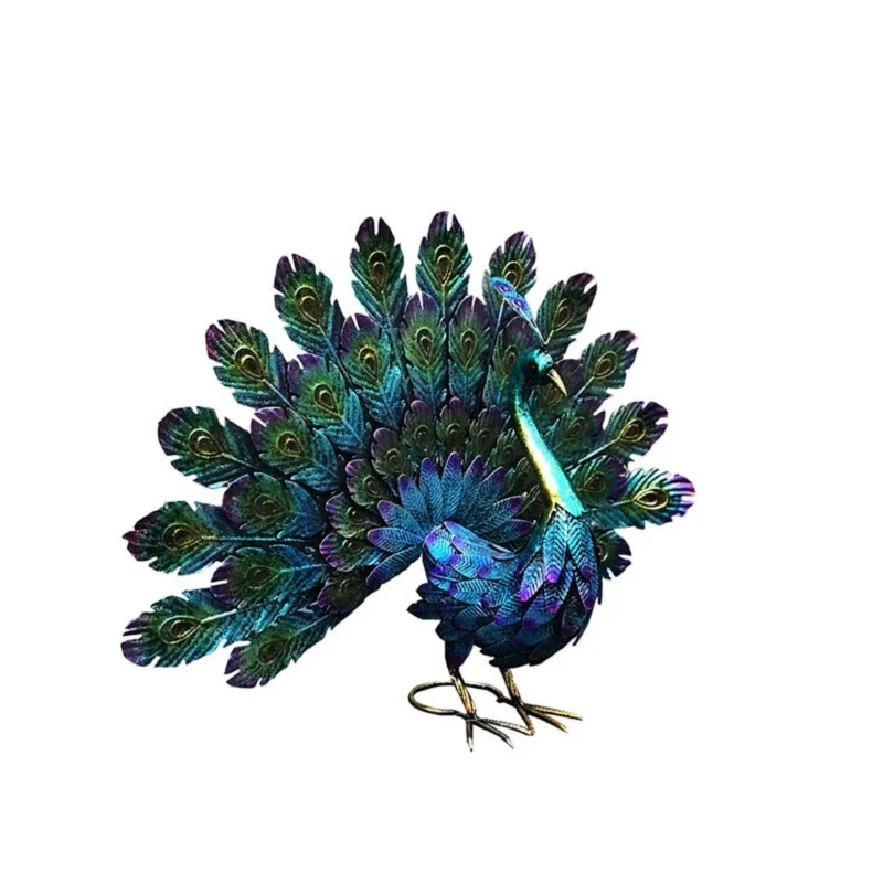 82cm European Country Peacock Statue Iron Crafts Peacock Coopen Animal Arts Sculpture Outdoor Garden Courtyard Decoration R2963 Statues Sculptures Aliexpress