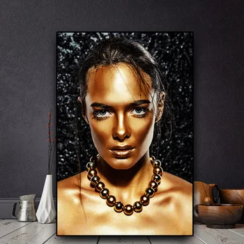 

3D Diy Diamond Embroidery Nude African Art Black Gold Woman Picture Rhinestone Painting Mosaic Crafts Diamond Painting