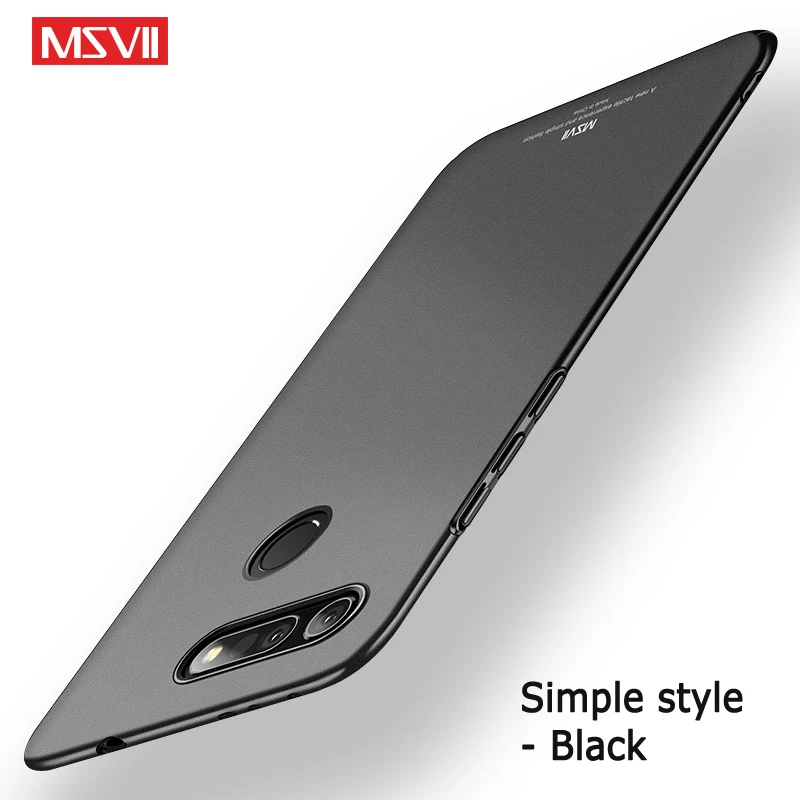 Simple black Honor View 20 чехол MSVII Тонкий матовый чехол для huawei Honor View 20 V20 чехол PC чехол для huawei Honor View 10 Lite V10 чехол s - Цвет: Simple black