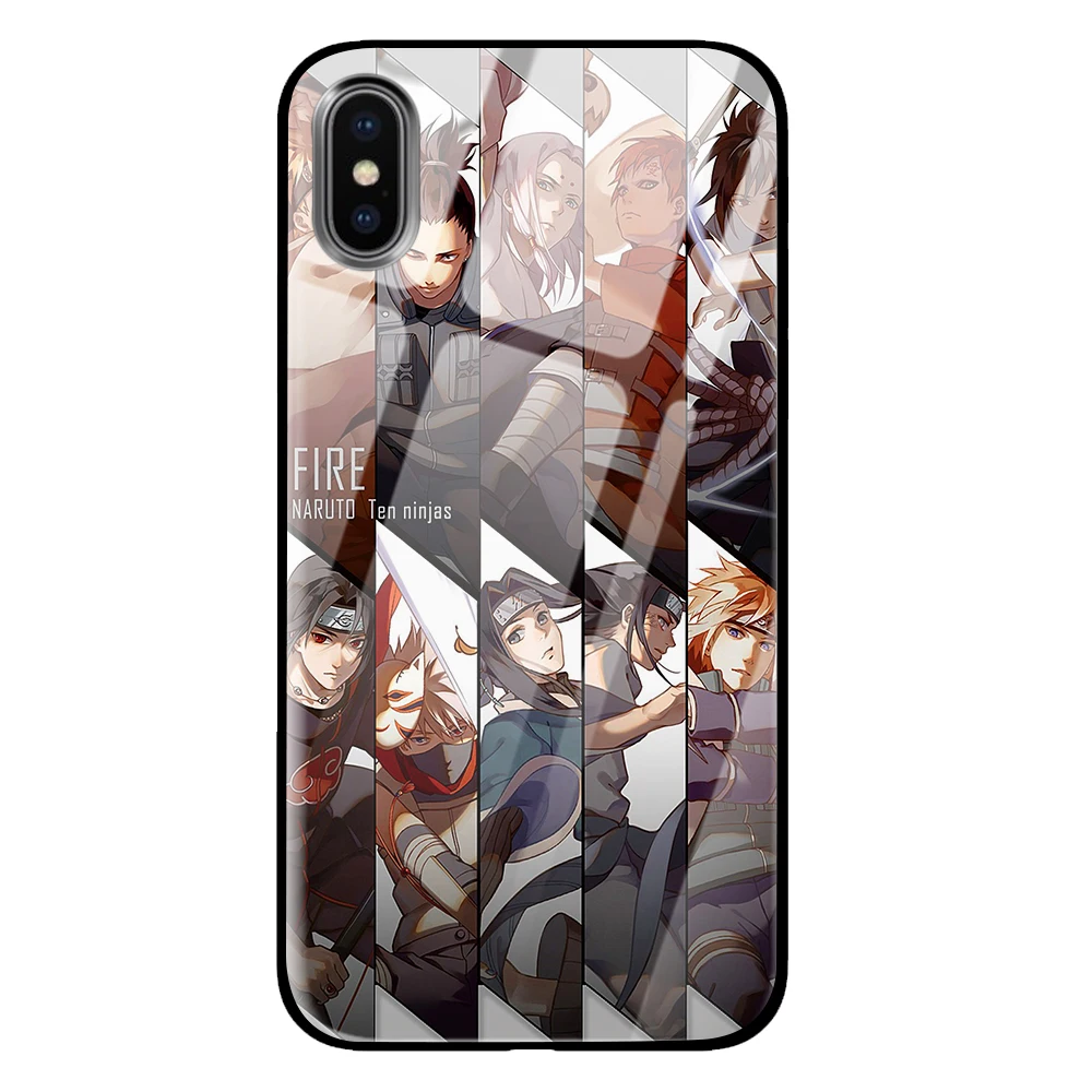 Naruto Tempered glass Luxury Cases For Huawei P30 P20 Mate 10 20 Honor 8 9 10 Pro Lite - Цвет: 8