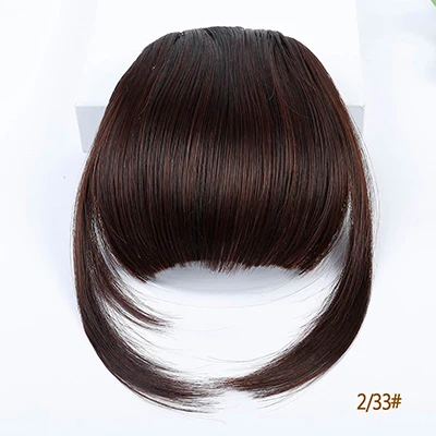 TALANG Neat Front Fringe Clip In  Hair Bangs  Hair Extensions Sweeping Side Blunt Bang Natural Black Brown Hairpieces 33