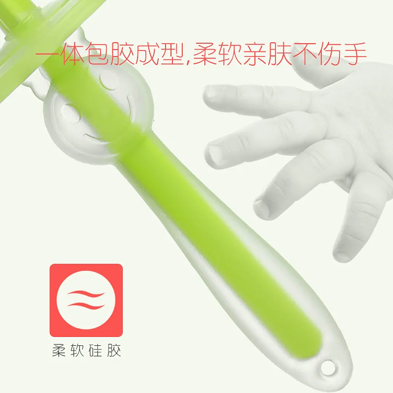 

Baby Toothbrush Silicone Finger Stall 0 Training a Infants Toothbrush Aged 1-2 Years Soft Bristle 3 Baby 4 Children ru ya shua