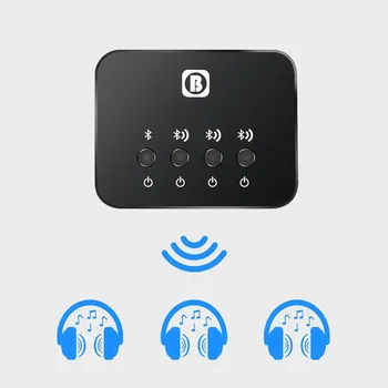 

Bluetooth V4.0 Stereo Music Receiver Wireless Audio Sharing Adapter Share Music 3 Devices With Audio/charging Line For Speakers