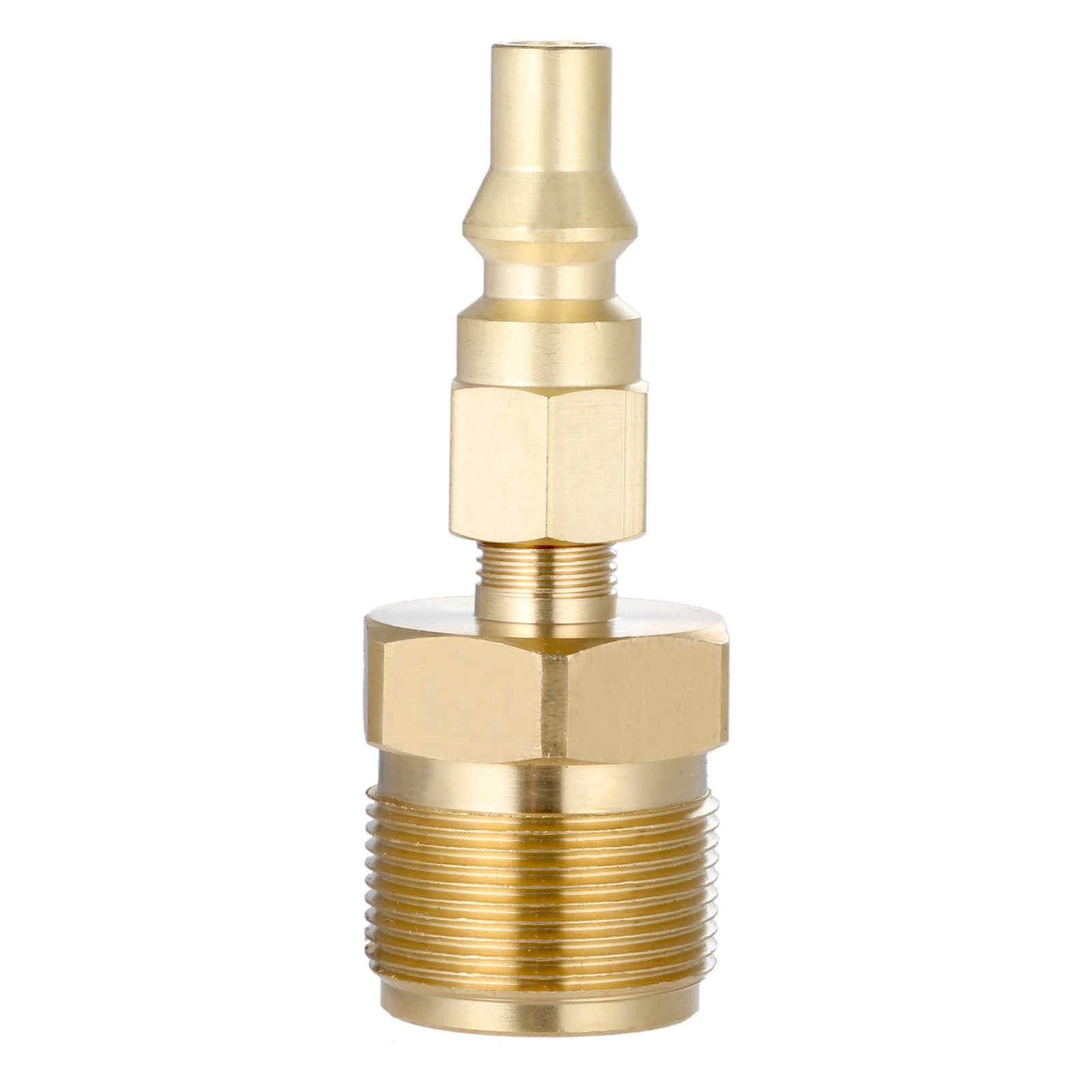 1pc 1/4" Quick Connect Disconnect Plug Brass 1lb Bottle Tank Thread Propane Adapter fit Portable Camper Grill Hook Up RV Trailer