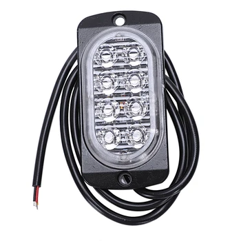 

2Pcs Car Modeling Light Assembly 24W 8Led Car Truck Emergency Side Flash Warning Light Strobe Light