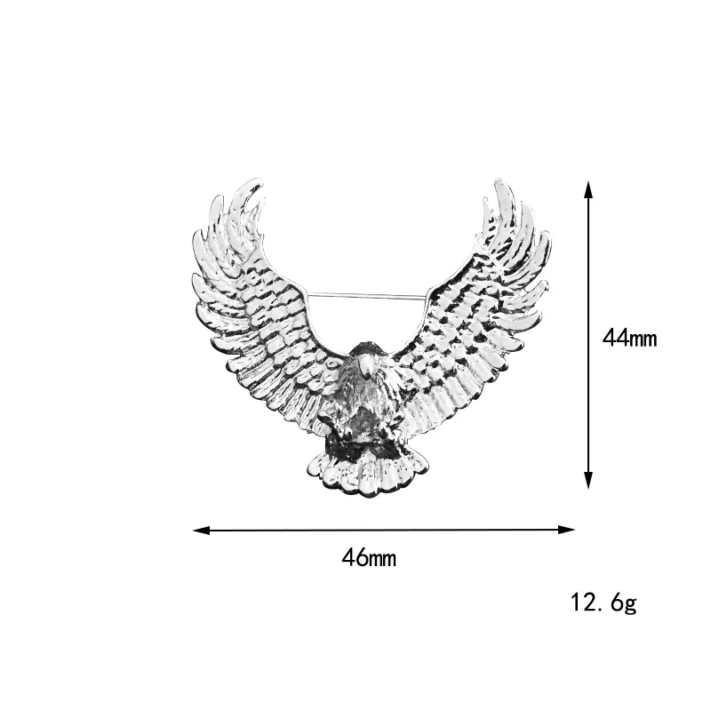 Высококачественная Ретро металлическая брошь с орлом в виде животного, Золотая булавка на лацкане, модный костюм, рубашка, корсаж, воротник, значок, броши, ювелирные изделия, мужские аксессуары