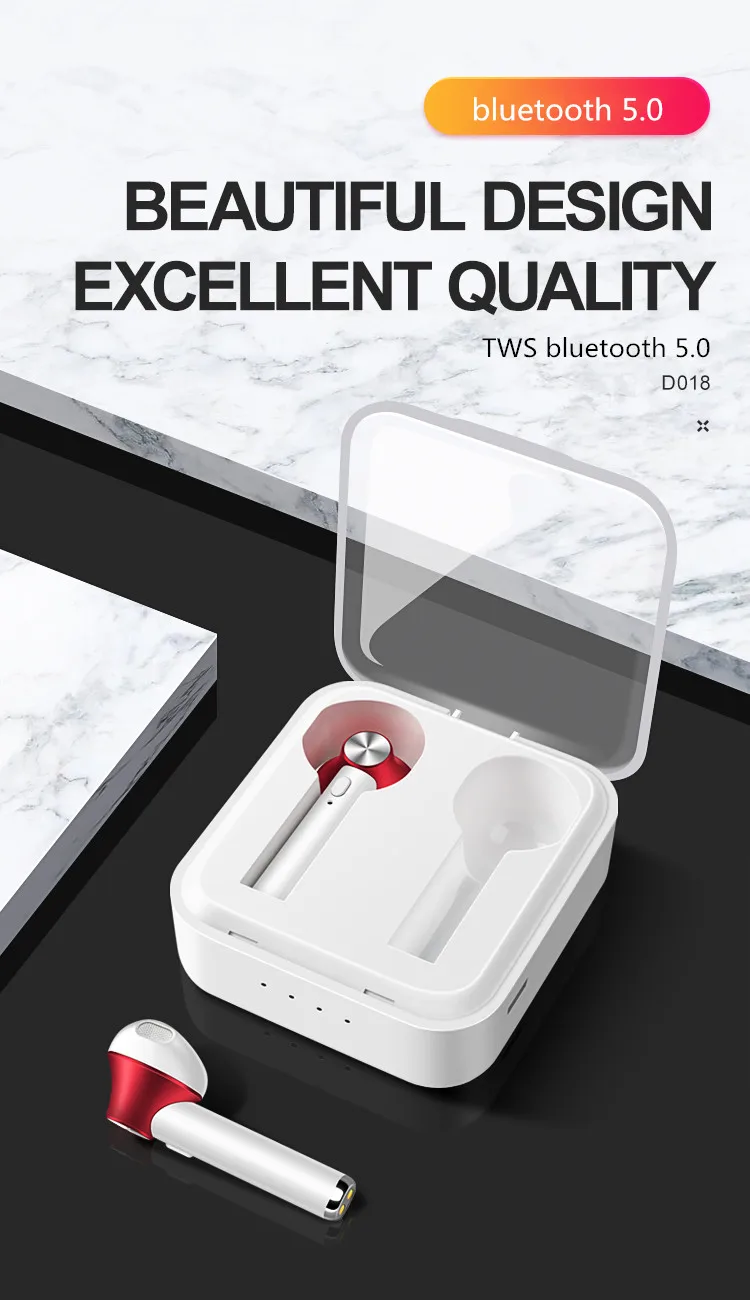 LEORY D018 TWS bluetooth 5,0 наушники мини Binaura вызов 3D стерео бас мощность дисплей Спортивная гарнитура с микрофоном для Xiaomi huawei