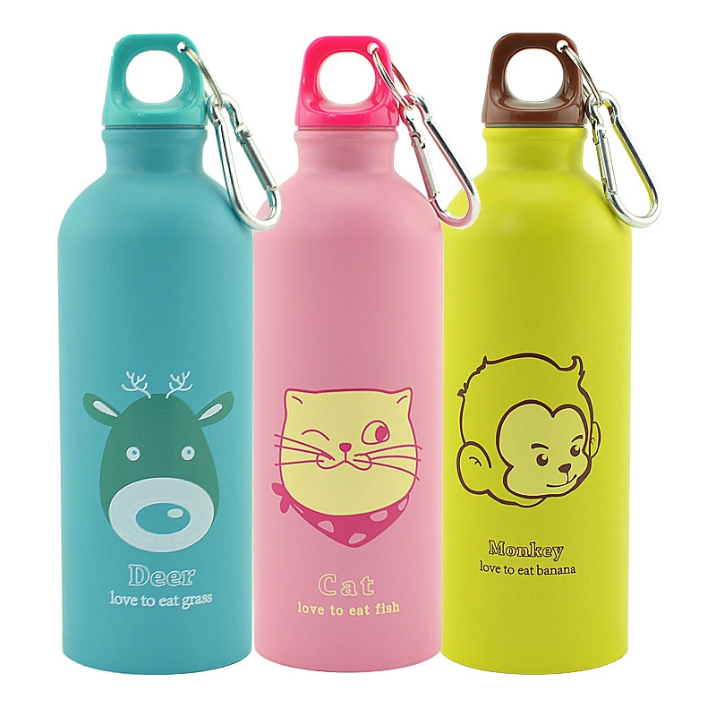 Мультяшная бутылка для воды 500 мл портативная уличная Спортивная кемпинга