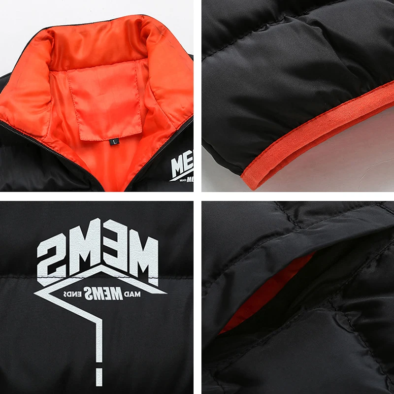 new Parkas warm jacket with turtleneck for men, thick casual winter cotton coat, for men, plus size 6XL, light clothing