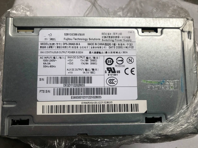 s26113-e566-v50-01　FUJITSU　DPS-300AB-56A　DEQD1137051365　Power　Supply-