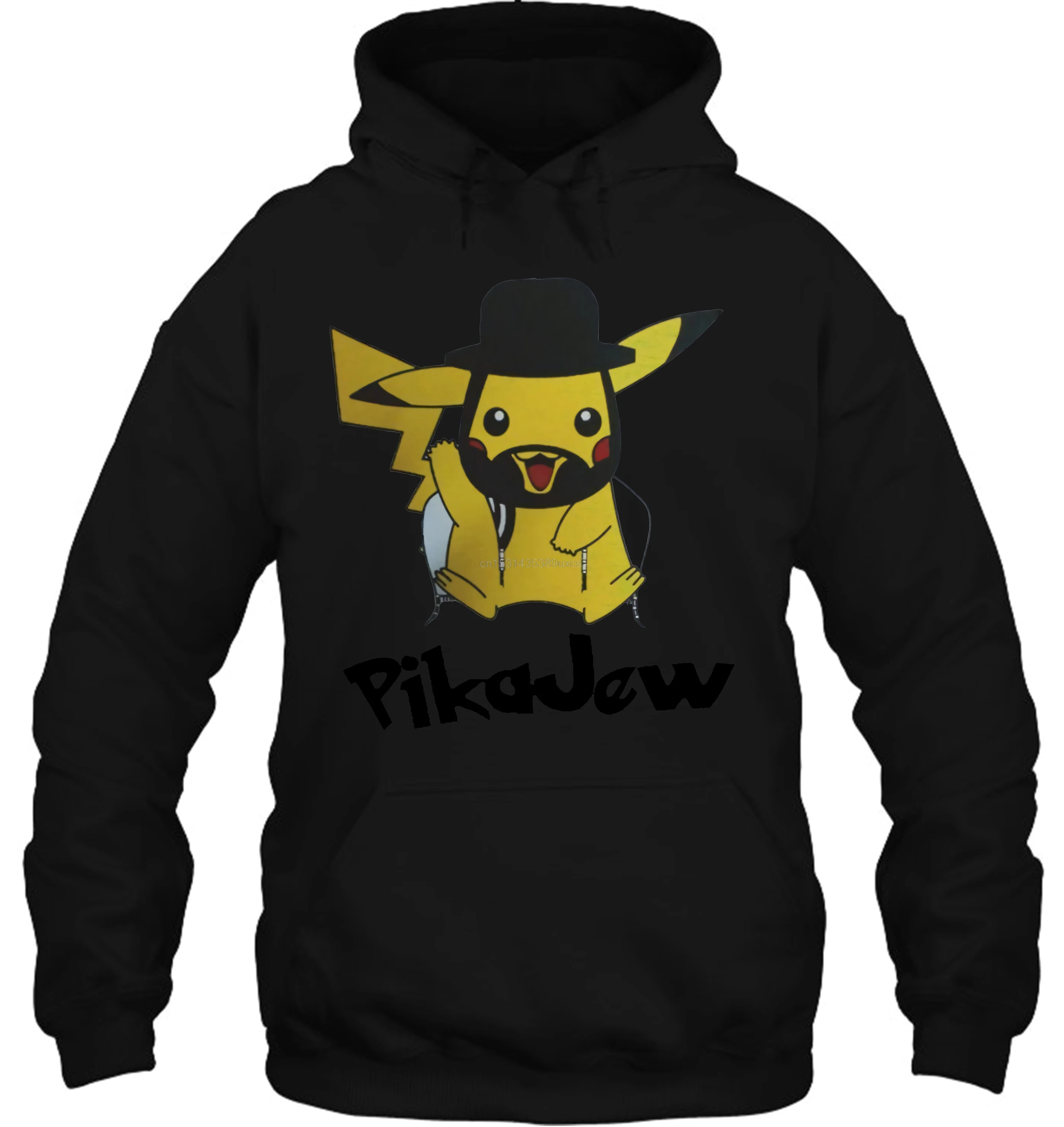 Men Hoodie Pikajew Jewish Top Jew Religion Pika Cartoon Funny Women