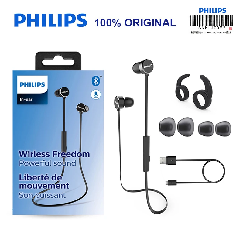 Новая гарнитура PHILIPS TAUN102 Bluetooth 5 0 подвесная Магнитная для занятий спортом с