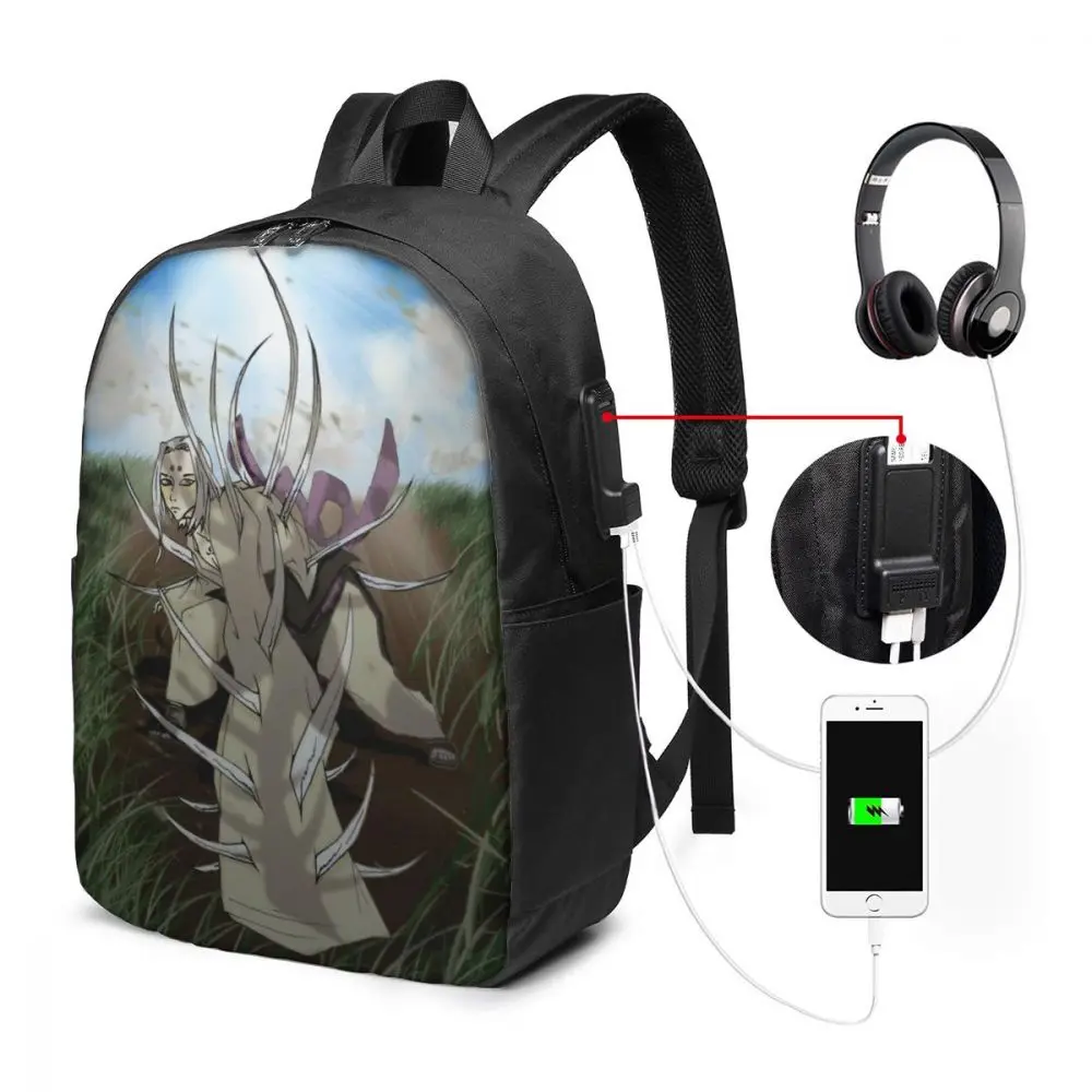 

Kimimaro Custom Japanese Anime Naruto Print Cartoon Image paiting USB Backpack 17 In