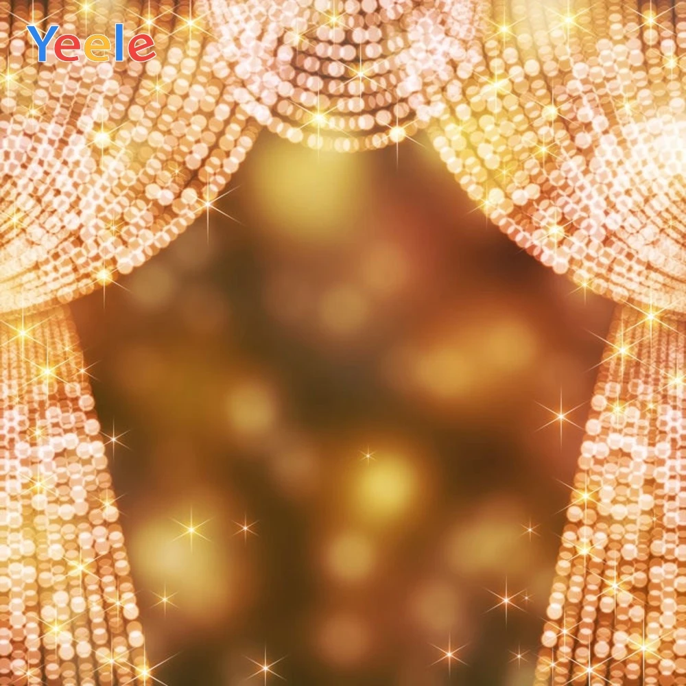 

Light Bokeh Curtain Christmas Backdrop New Year Baby Birthday Party Vinyl Photography Background For Photo Studio Photophone