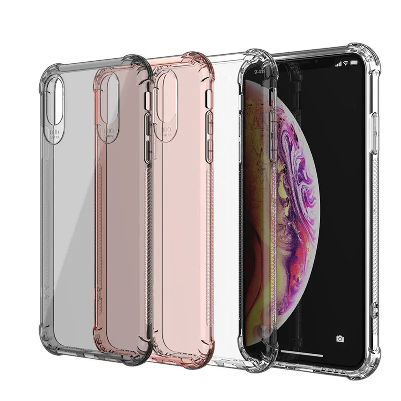 

Tough Protection Shockproof Four-Corner Airbag Clear Case for iPhone X XR XS Max 7 8 6 6S Plus 5 5S SE Phone Transparent Case