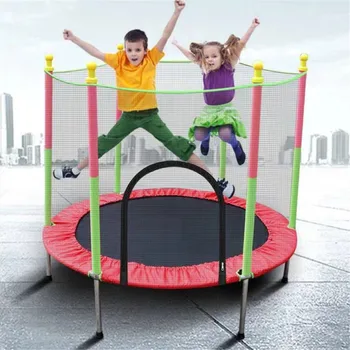 

Kids Trampoline with Enclosure Net and Spring Cover Padding Outdoor Trampoline Fun Summer Exercise Fitness Water Toys