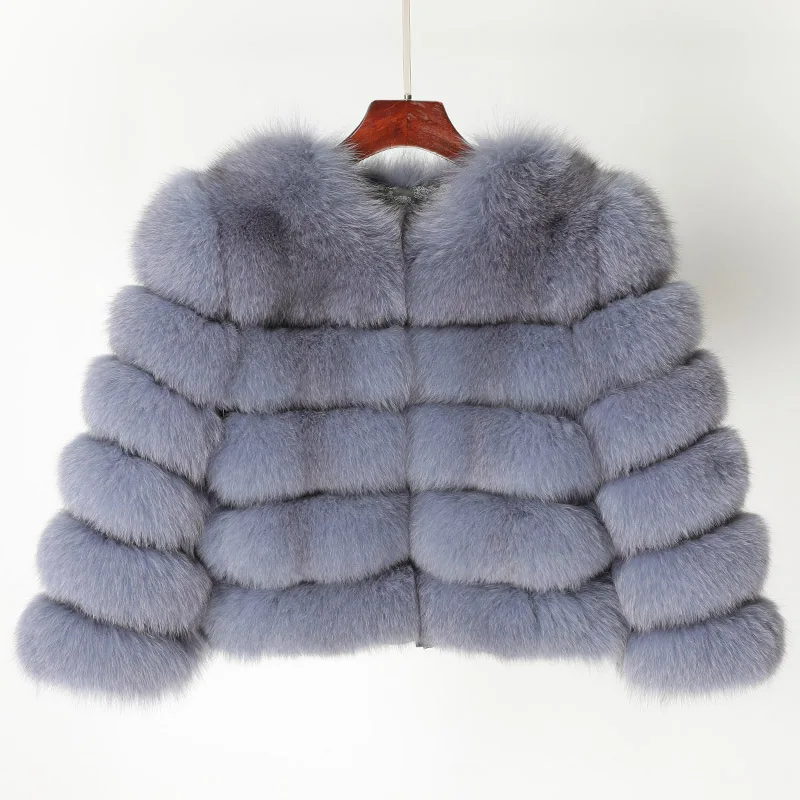 Short coat50-1 Maomaokong, натуральный Лисий мех, Зимний натуральный мех, модная короткая обтягивающая куртка, роскошная кожаная куртка, Женская куртка - Цвет: Short coat50-1