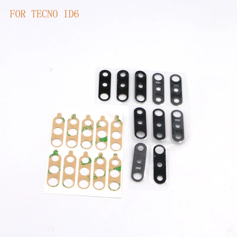 10PCS Back Rear Camera Glass Lens For TECNO KE5 KE6 A45 CA8 ID6 LB7 LC7 P51 Camera Glass Lens Glass + Sticker Replacement Repair