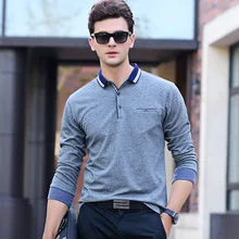 Европейская и американская свободная Осенняя мужская рубашка поло большого размера с отложным воротником на заказ, Молодежная одноцветная рубашка с длинным рукавом для дома