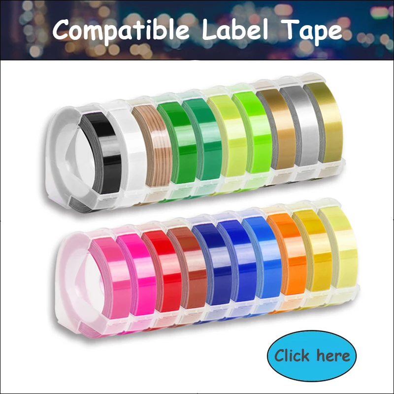 Черный цвет MoTex E101 принтер мини DIY Ручная Совместимость для dymo 3D тиснение ручная лента ручная машинка надпись машина