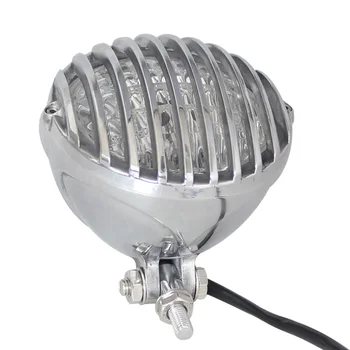 

Universal Motorcycle Chrome Headlight 12V Retro Head lamp Fit for Harley Honda Yamaha Suzuki Kawasaki Cafe Racer Custom